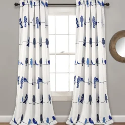 Rowley Birds Light Filtering Window Curtain Set