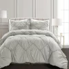 Ruched Chevron Comforter Set