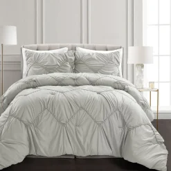 Ruched Chevron Comforter Set