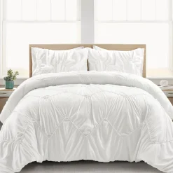 Ruched Chevron Comforter Set