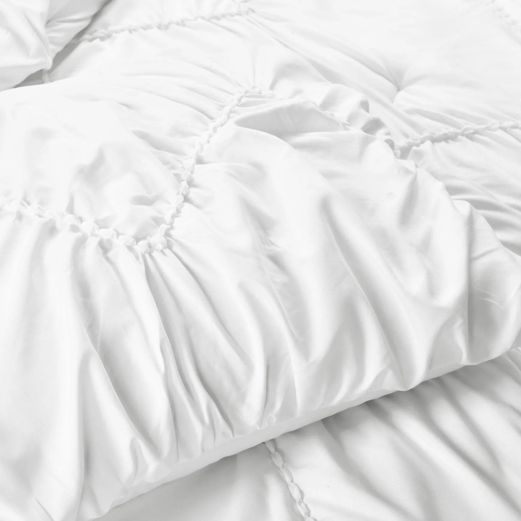 Ruched Chevron Comforter Set