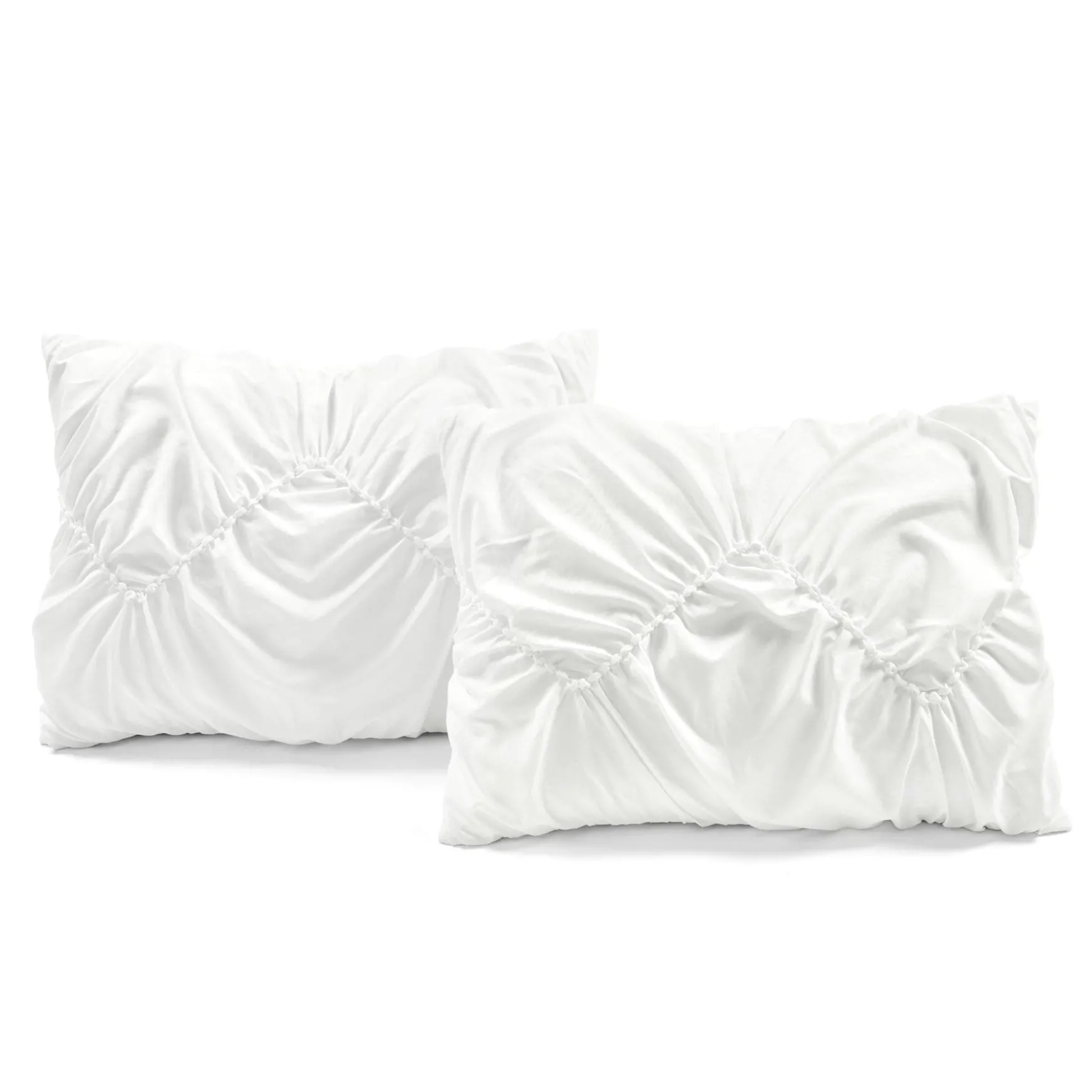 Ruched Chevron Comforter Set