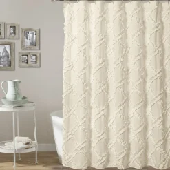 Ruffle Diamond Shower Curtain
