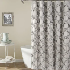 Ruffle Diamond Shower Curtain