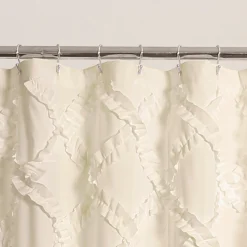 Ruffle Diamond Shower Curtain