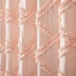 Ruffle Diamond Shower Curtain