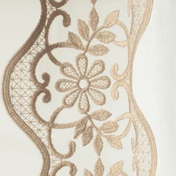 Scalloped Edge Lace Border Window Curtain Panel