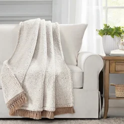 Sherpa Tassel Fringe Throw