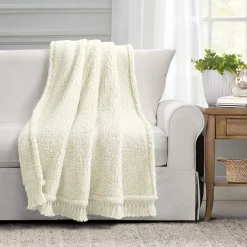 Sherpa Tassel Fringe Throw