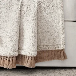 Sherpa Tassel Fringe Throw