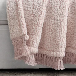 Sherpa Tassel Fringe Throw