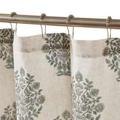 Sofia Flower Block Bouquet Shower Curtain