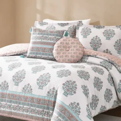 Sofia Flower Block Bouquet Comforter 5Pc Set