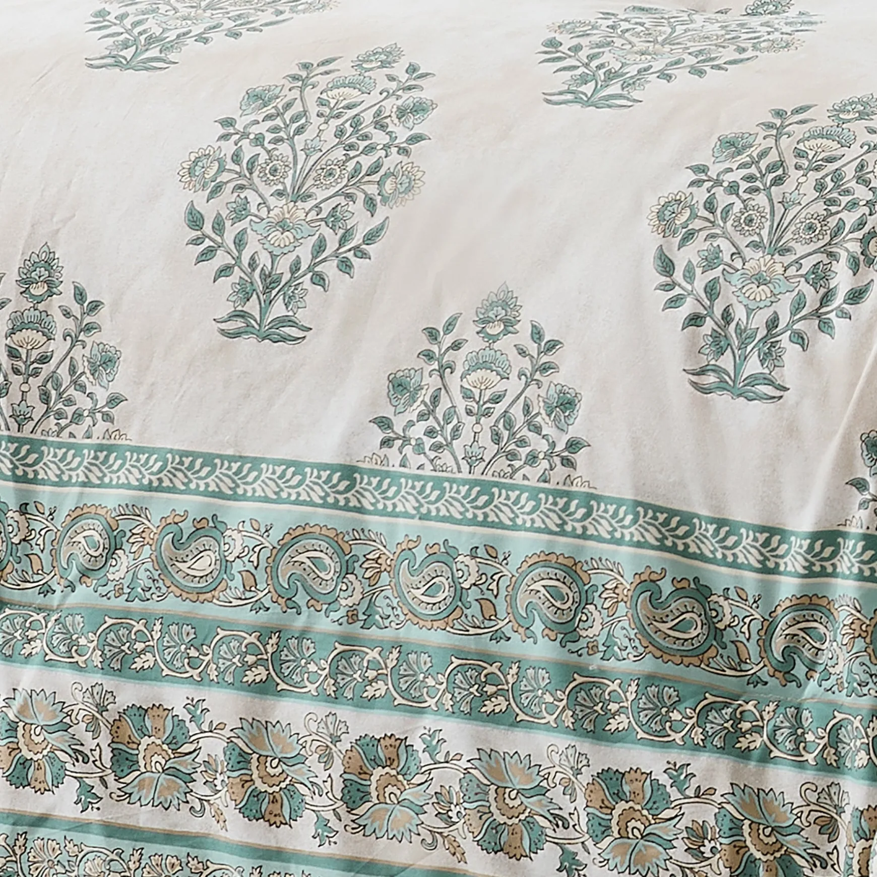 Sofia Flower Block Bouquet Cotton Comforter Set