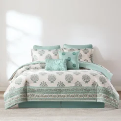 Sofia Flower Block Bouquet Cotton Comforter Set