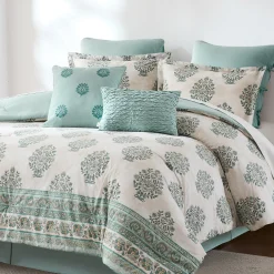 Sofia Flower Block Bouquet Cotton Comforter Set