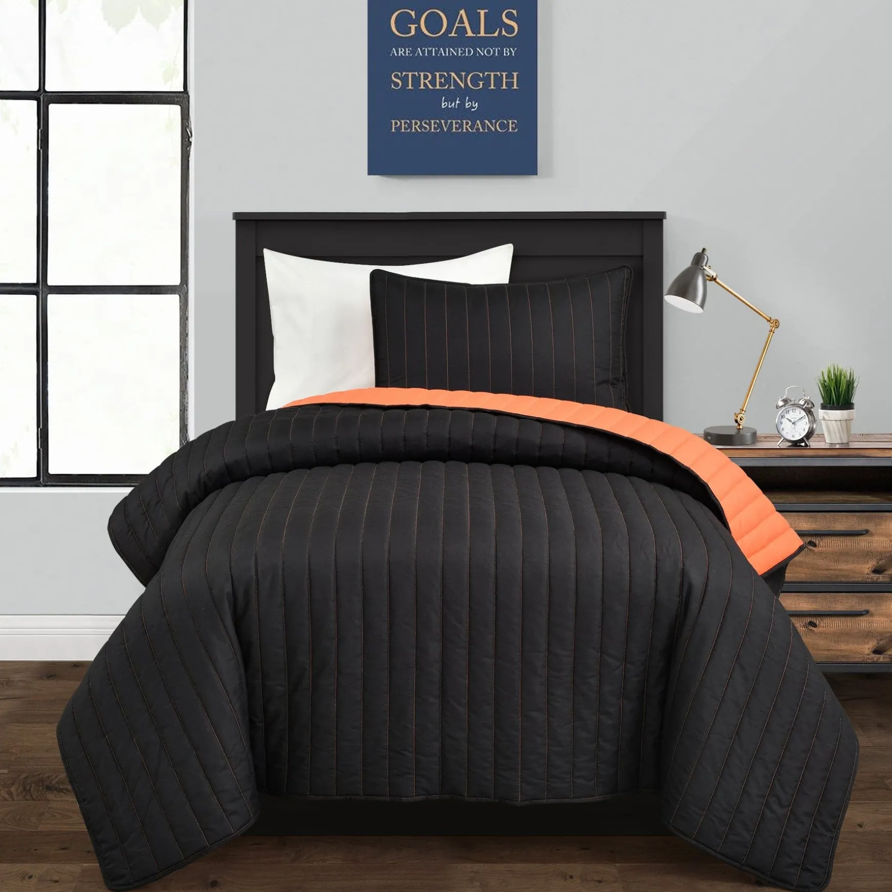 Soft Stripe All Season Quilt/Coverlet Set