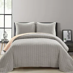 Soft Stripe All Season Quilt/Coverlet Set