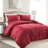 Soft Velvet Diamond Pintuck Oversized Comforter 3 Piece Set
