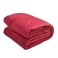 Soft Velvet Diamond Pintuck Oversized Comforter 3 Piece Set