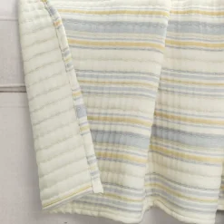 Solange Stripe Kantha Pick Stitch Yarn Dyed Cotton Woven Throw