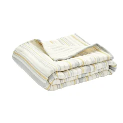 Solange Stripe Kantha Pick Stitch Yarn Dyed Cotton Woven Throw