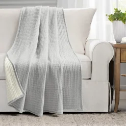 Solid Kantha Pick Stitch Yarn Dyed Cotton Woven Throw