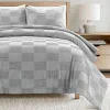Sorano Chambray Textured Jacquard Cotton Duvet Cover 3 Piece Set