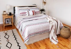 Southwest Stripe Reversible 3 Piece Quilt Set