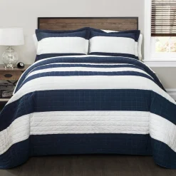 Stripe 3 Piece Quilt Set