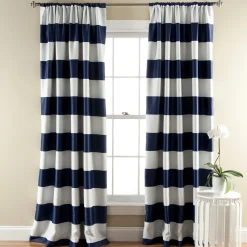 Stripe Blackout Window Curtain Set