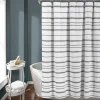 Stripe Clip Jacquard Shower Curtain