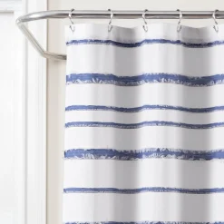 Stripe Clip Jacquard Shower Curtain