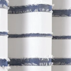 Stripe Clip Jacquard Shower Curtain