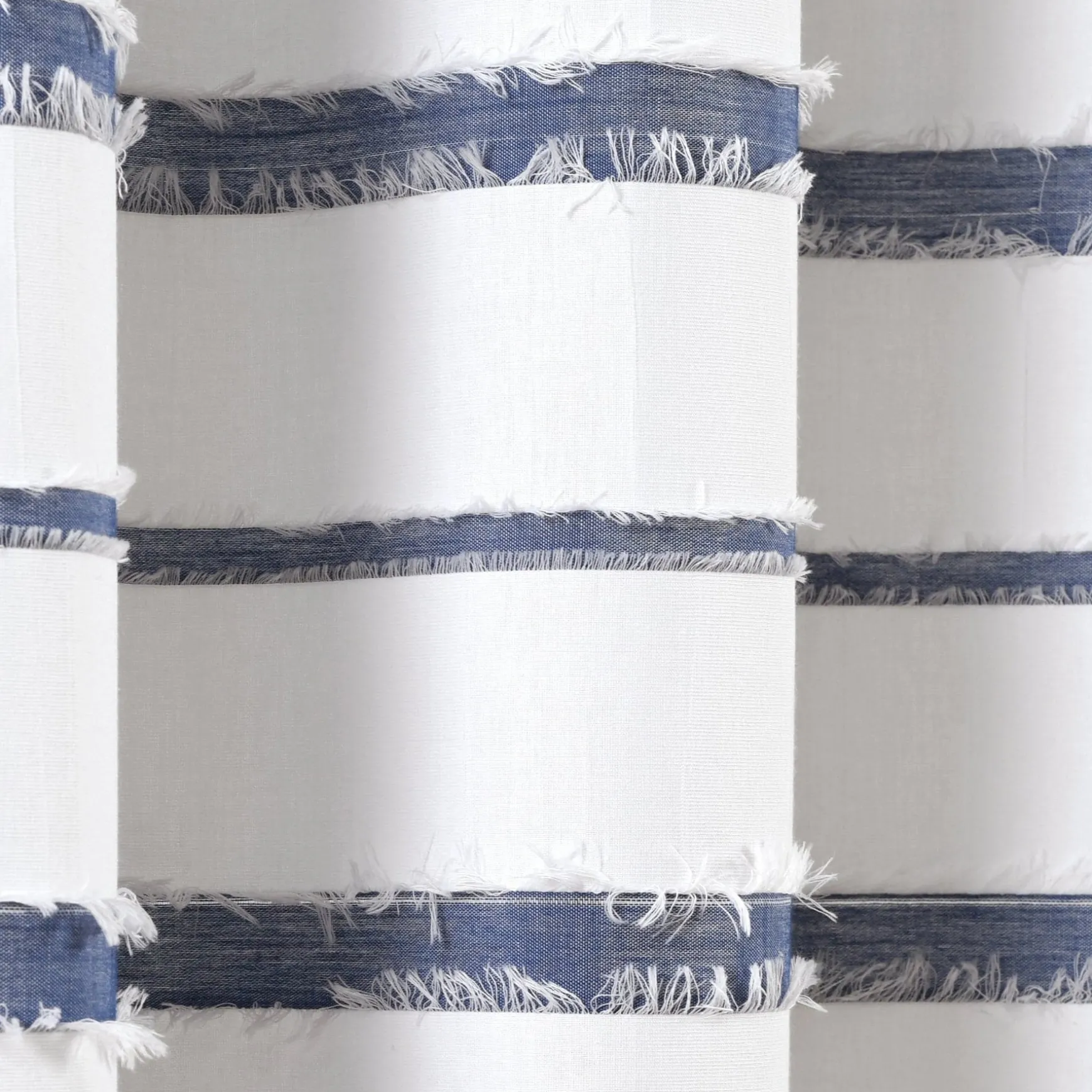 Stripe Clip Jacquard Shower Curtain