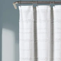 Stripe Clip Jacquard Shower Curtain