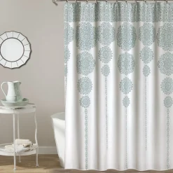 Stripe Medallion Shower Curtain