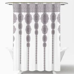 Stripe Medallion Shower Curtain