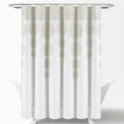 Stripe Medallion Shower Curtain