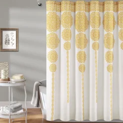 Stripe Medallion Shower Curtain