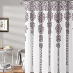 Stripe Medallion Shower Curtain