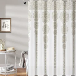 Stripe Medallion Shower Curtain