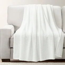 Super Cozy Ultra Soft Ribbed Faux Fur Throw