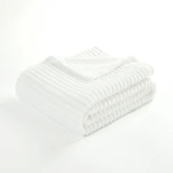 Super Cozy Ultra Soft Ribbed Faux Fur Throw