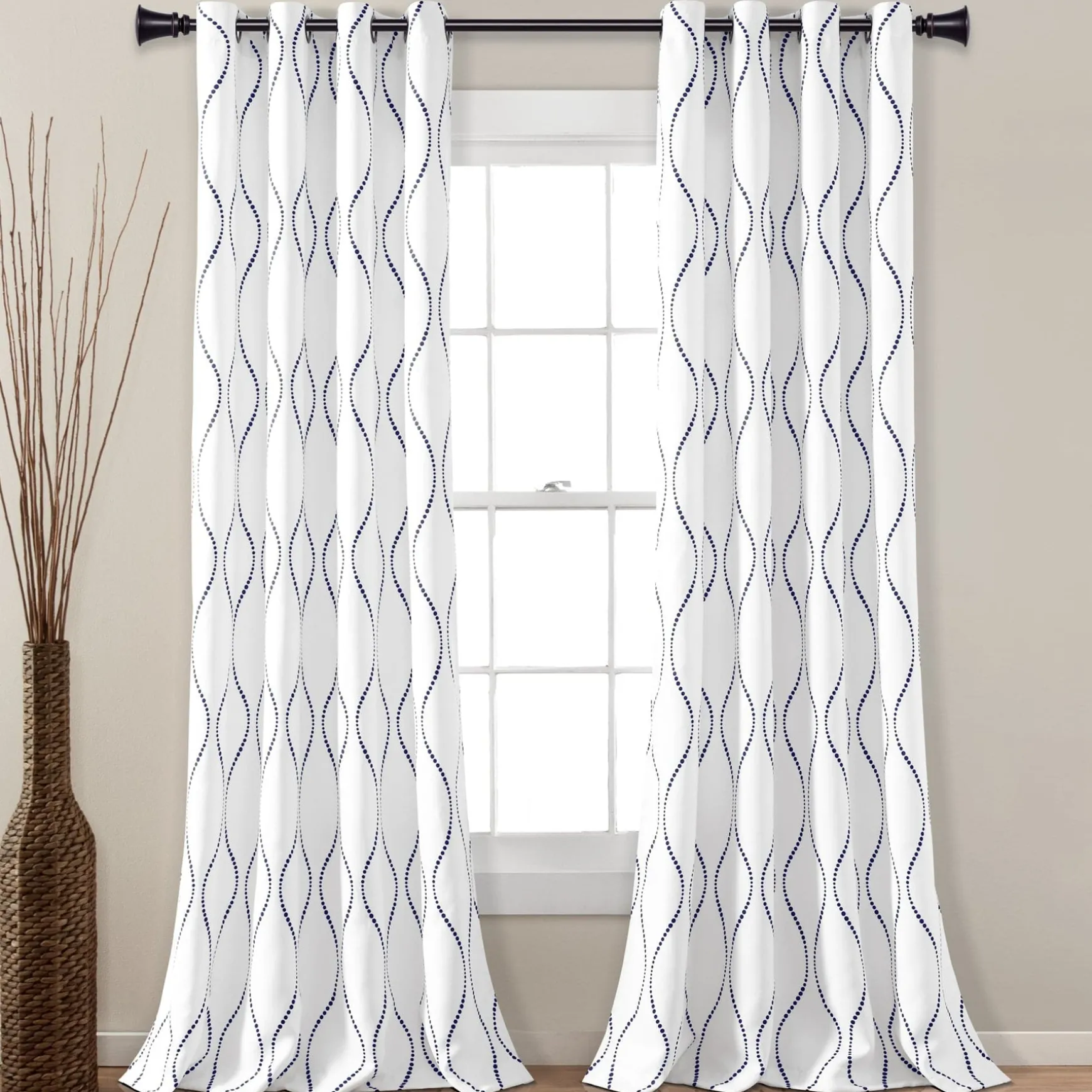 Swirl Light Filtering Window Curtains