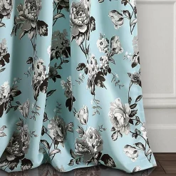 Tania Floral Light Filtering Window Curtain Panel Set