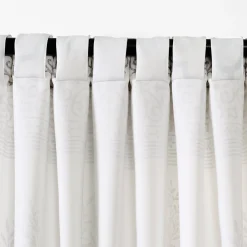 Teardrop Leaf Light Filtering Window Curtain Panel Set