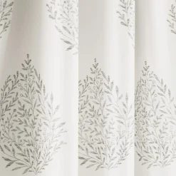 Teardrop Leaf Light Filtering Window Curtain Panel Set