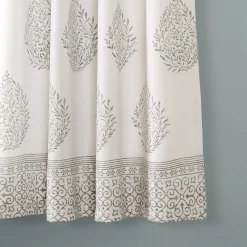 Teardrop Leaf Light Filtering Window Curtain Panel Set