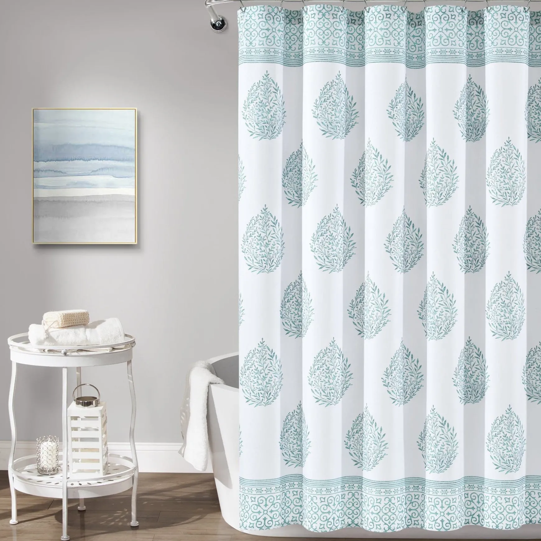 Teardrop Leaf Shower Curtain